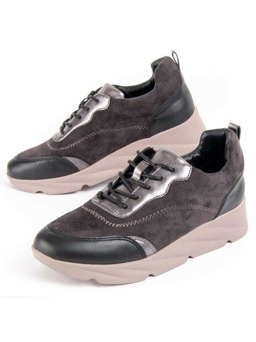 Chaussure Compensée Matière Synthétique Et Textile Montevita - Kiabi