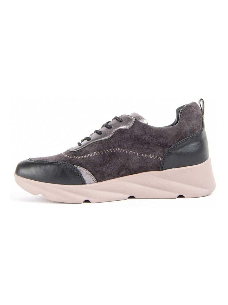 Chaussure Compensée Matière Synthétique Et Textile Montevita Gris - Kiabi