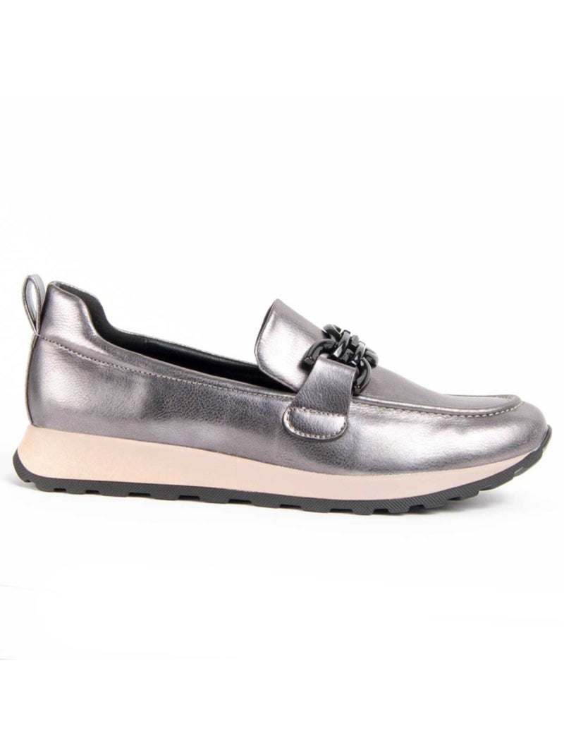 Chaussure Compensée Matière Synthétique Et Textile Montevita Gris - Kiabi