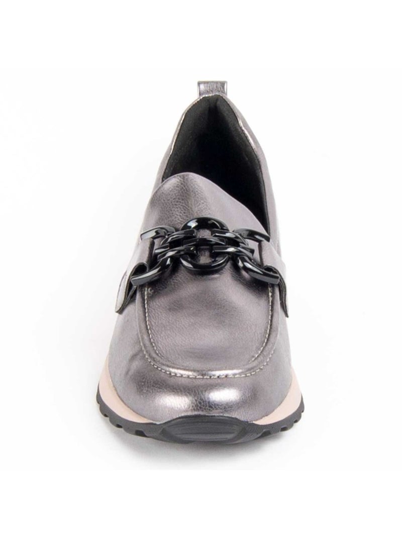 Chaussure Compensée Matière Synthétique Et Textile Montevita Gris - Kiabi