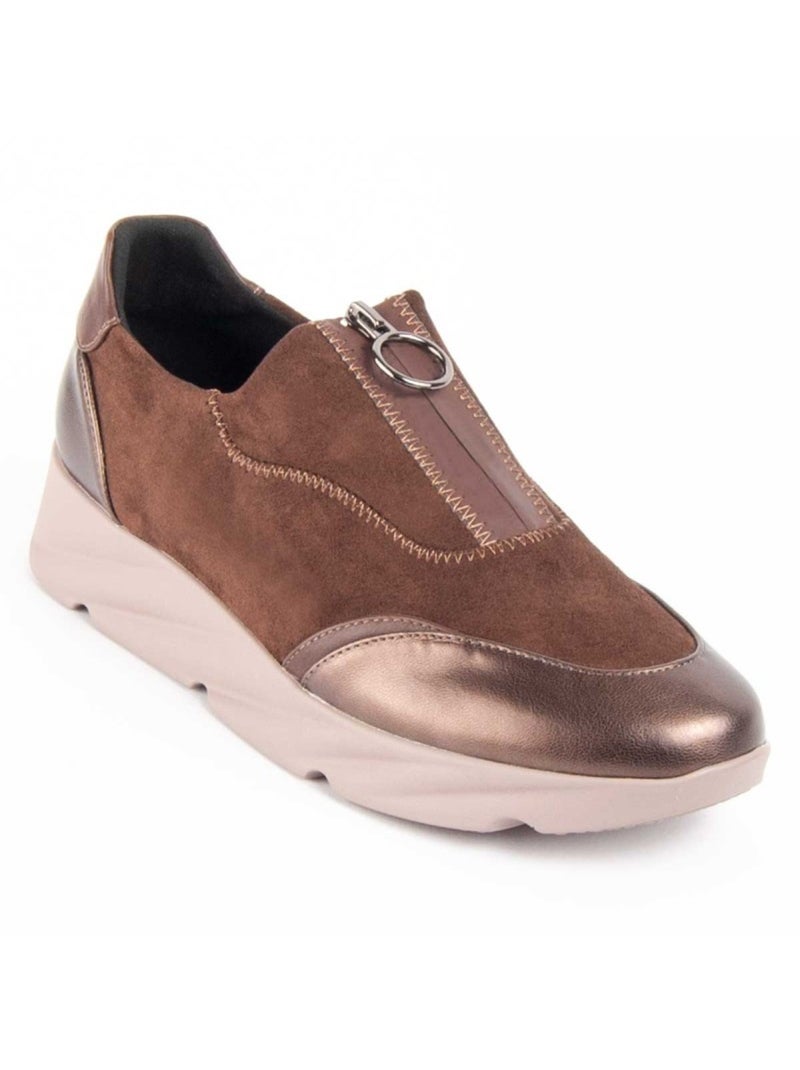 Chaussure Compensée Matière Synthétique Et Textile Montevita Marron - Kiabi