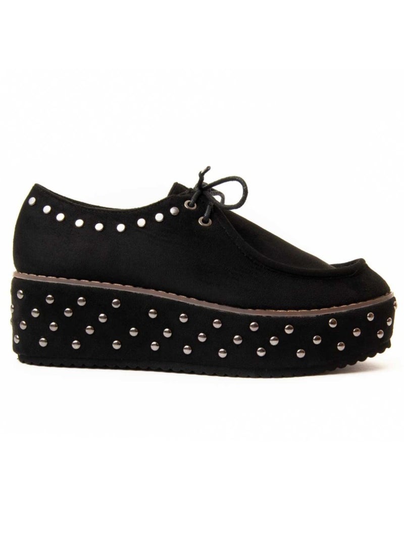 Chaussure Compensée Tissu Montevita Noir - Kiabi