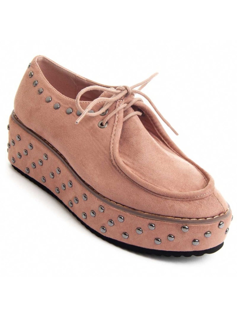 Chaussure Compensée Tissu Montevita Rose - Kiabi
