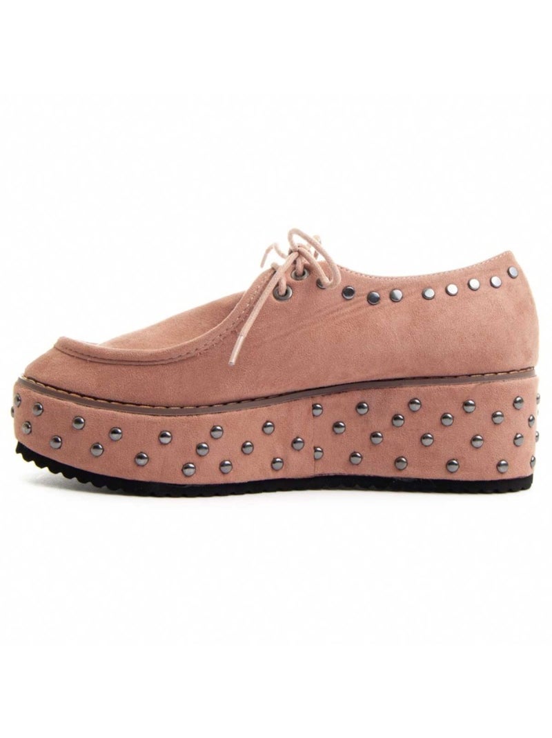 Chaussure Compensée Tissu Montevita Rose - Kiabi