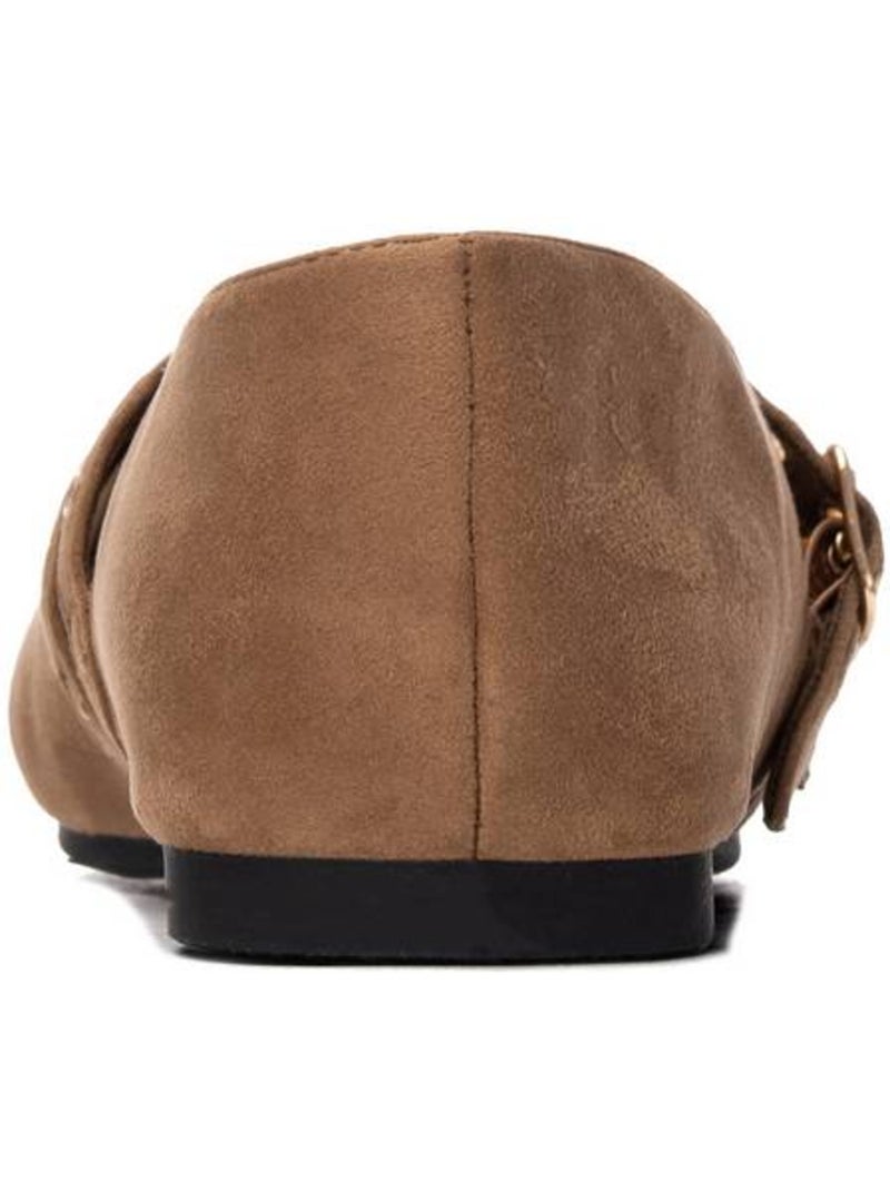 Chaussure décontractée avec boucle Taupe - Kiabi
