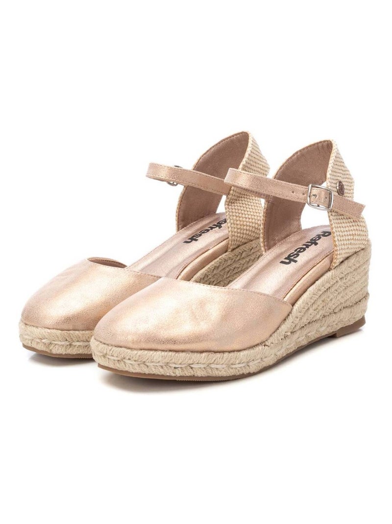 Chaussure décontractée coin avec boucle Crème - Kiabi