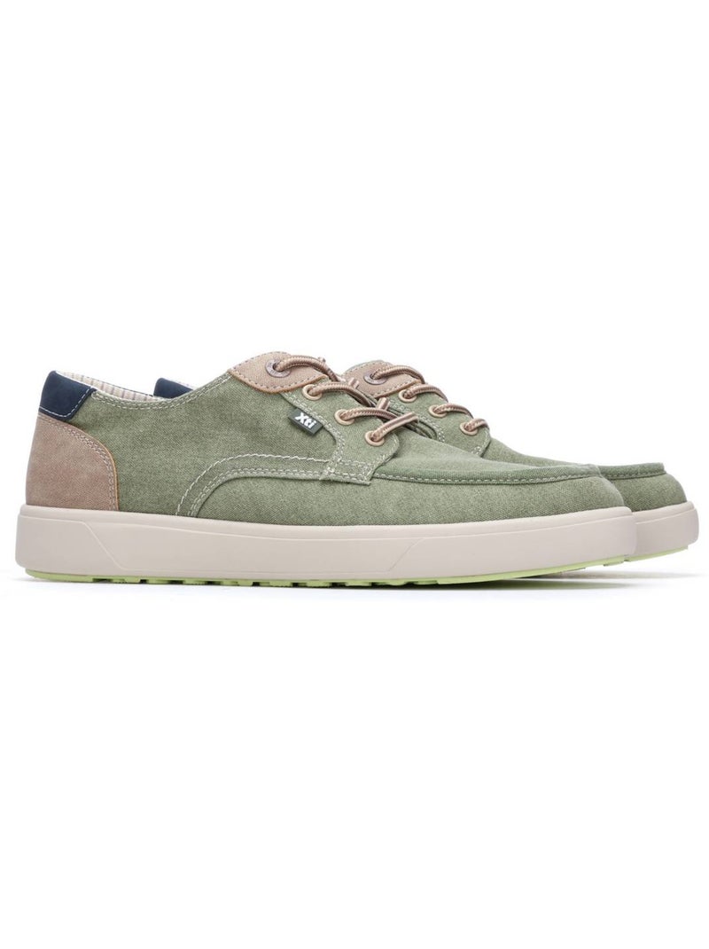 Chaussure décontractée lacets Kaki - Kiabi