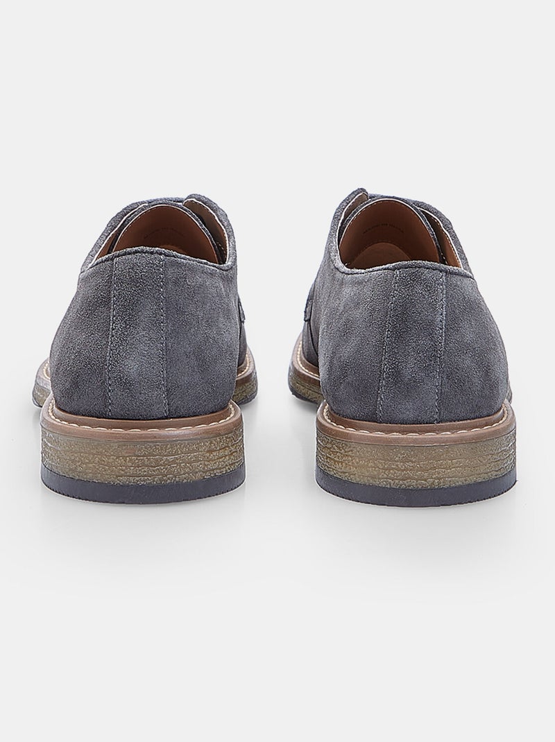 Chaussure Derby à lacets en Daim  BATA Gris - Kiabi