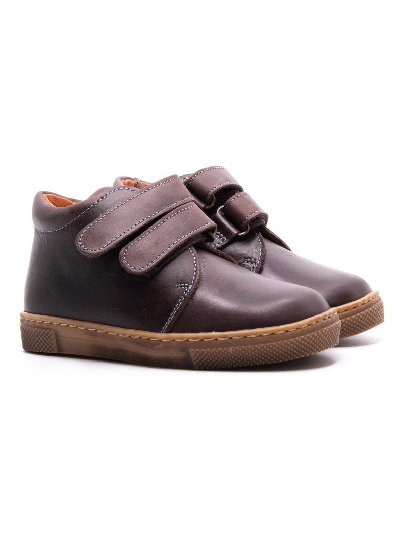Chaussure Enfant Enfant à Scratch - Boni Stanislas Marron - Kiabi