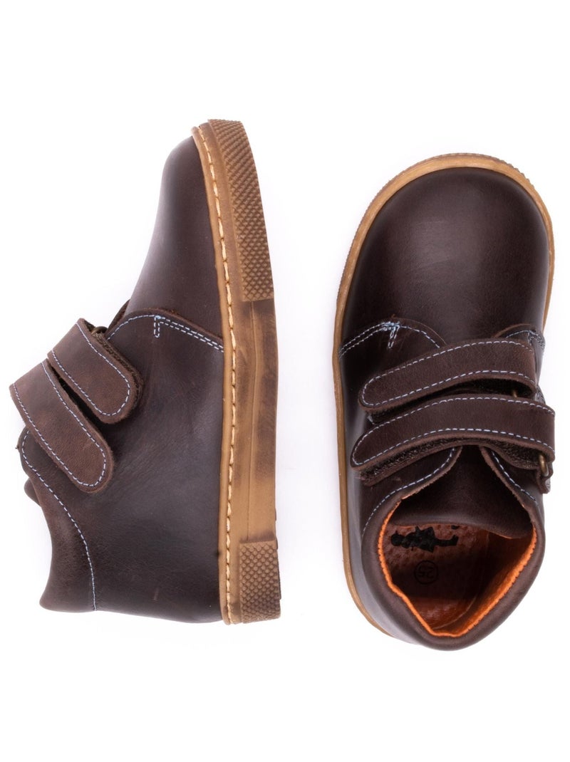 Chaussure Enfant Enfant à Scratch - Boni Stanislas Marron - Kiabi