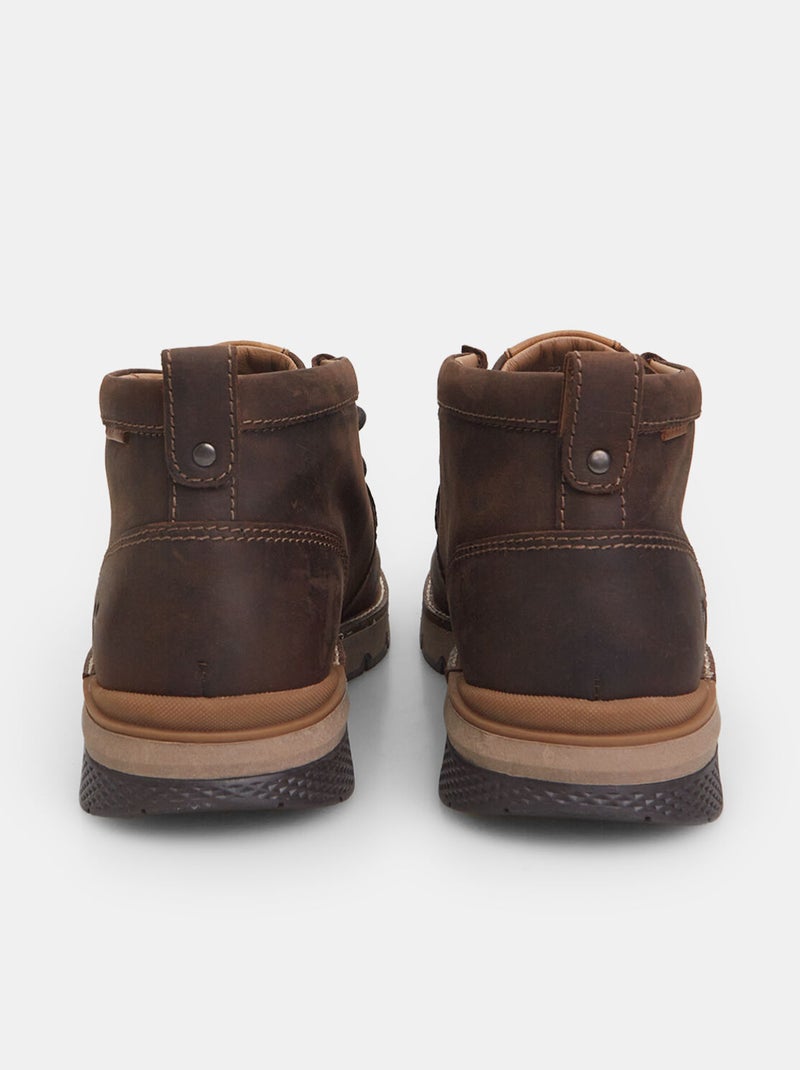 Chaussure montante en cuir Weinbrenner BATA Marron - Kiabi