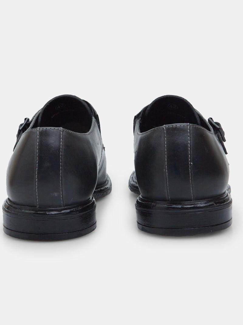 chaussures à boucles en cuir BATA Noir - Kiabi