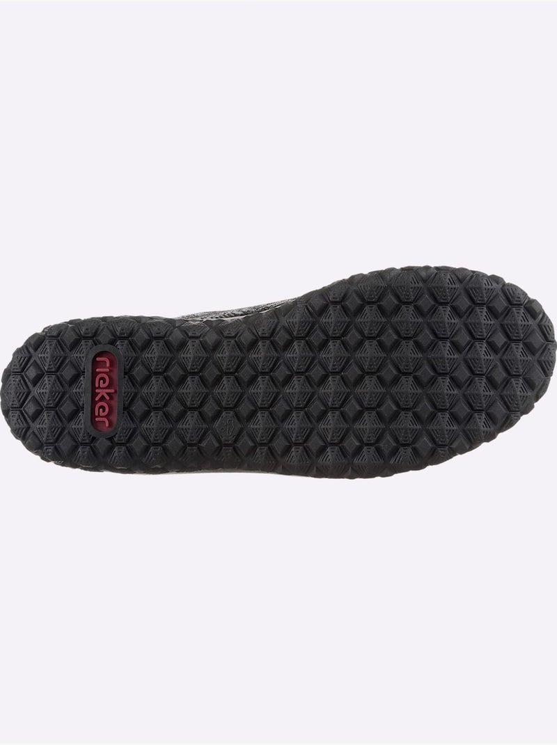 Chaussures à lacets avec empiècement extensible et glissière latérale - Taille standard - Witt Noir - Kiabi