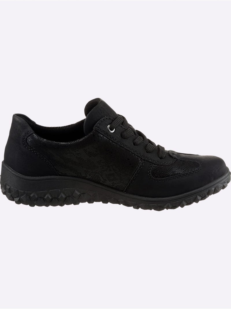 Chaussures à lacets avec empiècement extensible et glissière latérale - Taille standard - Witt Noir - Kiabi