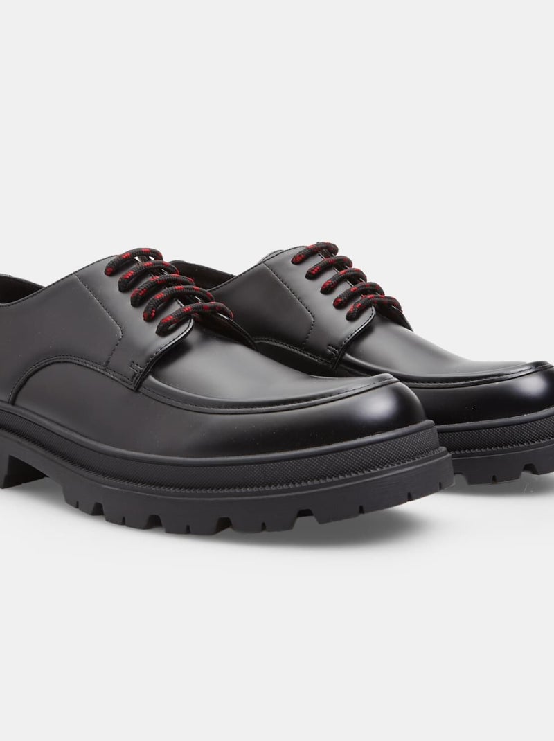 Chaussures à lacets avec semelle track BATA Noir - Kiabi