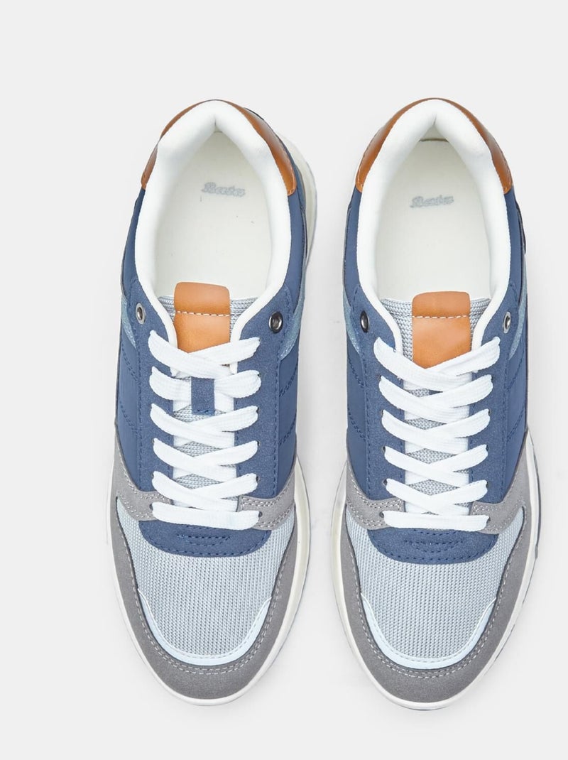 Chaussures à lacets BATA  confortables Bleu - Kiabi