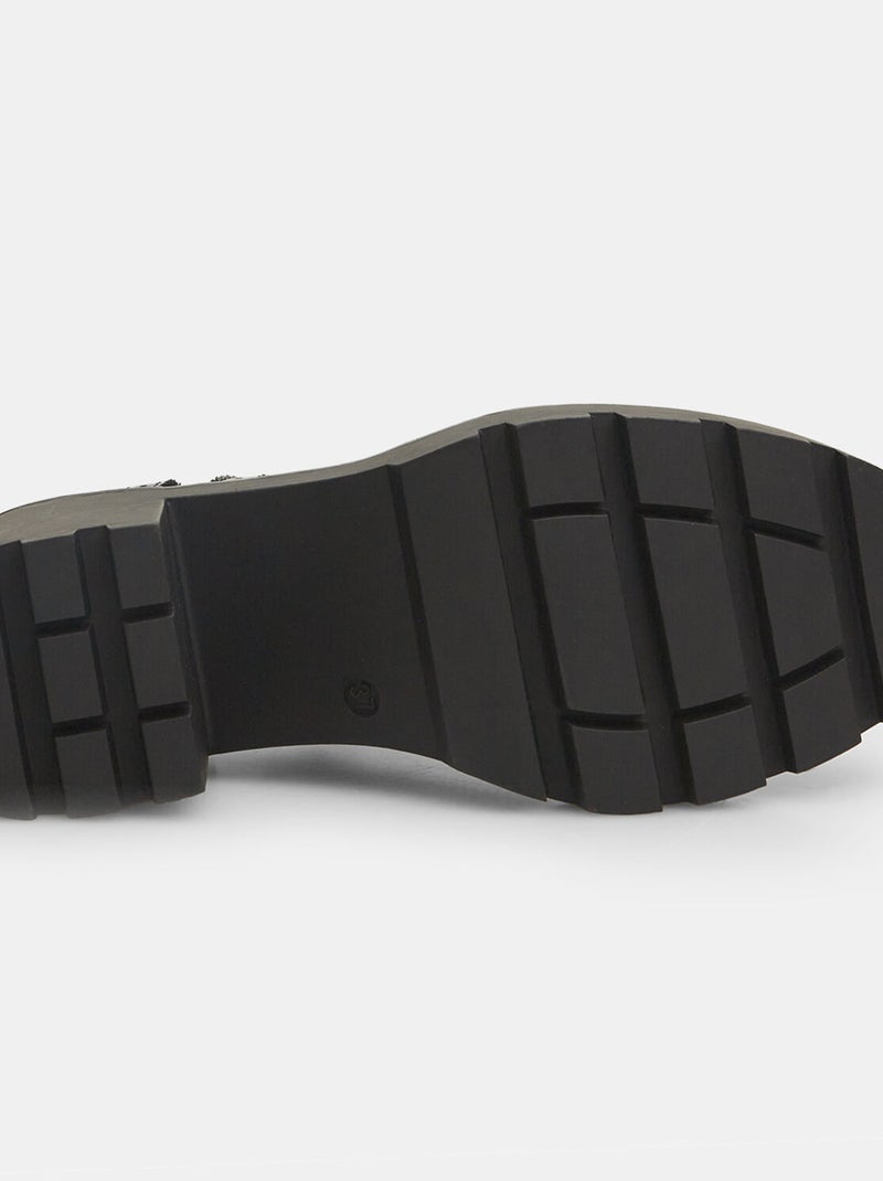 Chaussures à lacets Bata Red Label avec talon large BATA Noir - Kiabi
