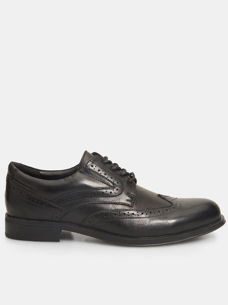 Chaussures à lacets brogue Bata 24H en cuir BATA Noir - Kiabi