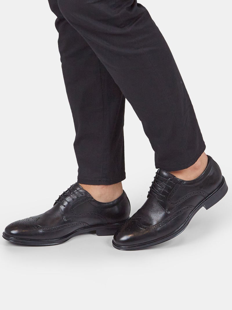 Chaussures à lacets brogue Bata 24H en cuir Noir - Kiabi