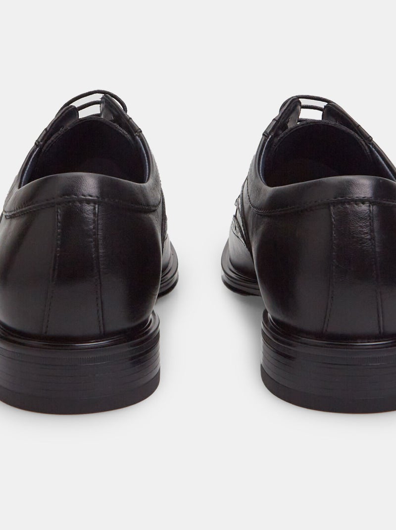 Chaussures à lacets brogue Bata 24H en cuir Noir - Kiabi