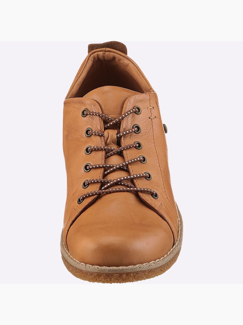 Chaussures à lacets cuir nappa de vache - taille standard - helline Ambre - Kiabi