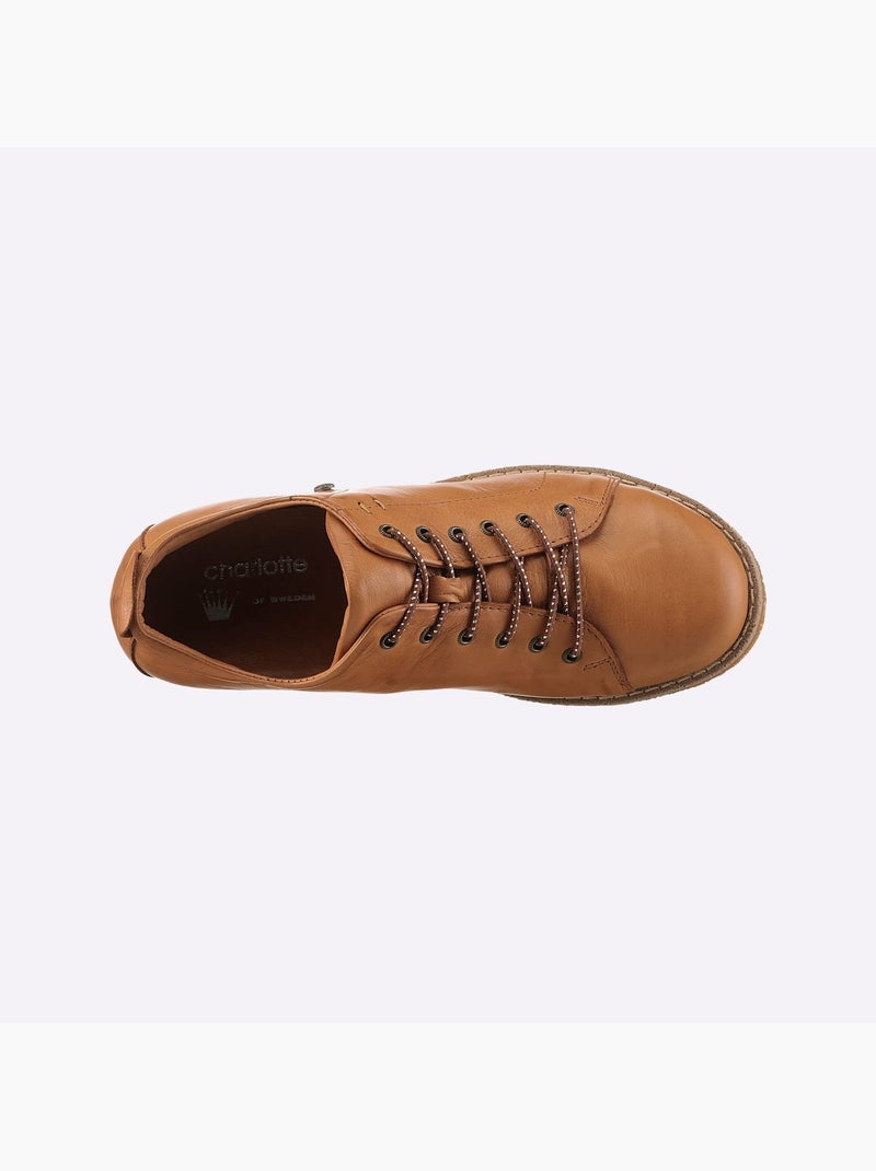 Chaussures à lacets cuir nappa de vache - taille standard - helline Ambre - Kiabi