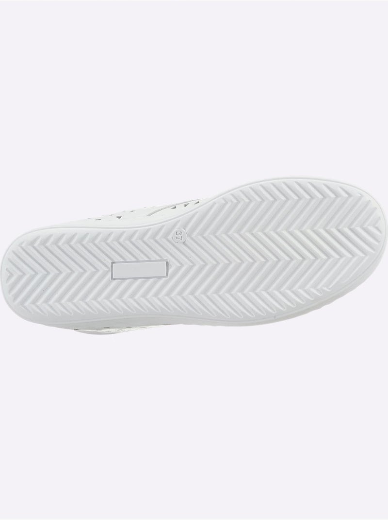 Chaussures à Lacets Cuir Nappa De Vache - Taille Standard - Helline Blanc - Kiabi