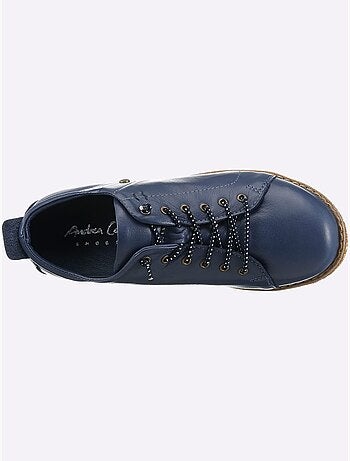 Chaussures à Lacets Cuir Nappa De Vache - Taille Standard - Helline
