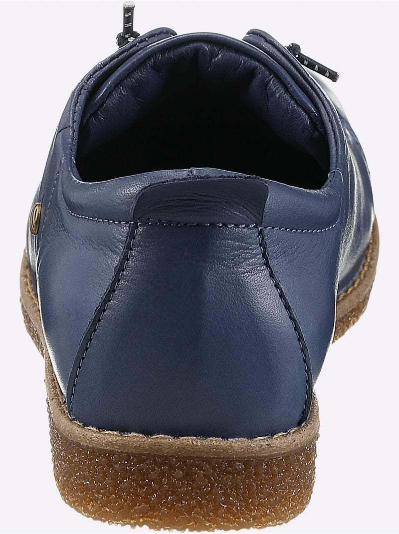 Chaussures à Lacets Cuir Nappa De Vache - Taille Standard - Helline Bleu marine - Kiabi
