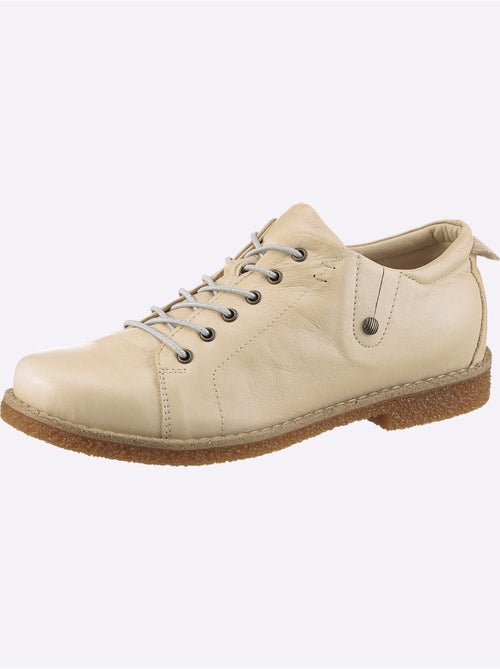 Chaussures à lacets cuir nappa de vache - taille standard - helline - Kiabi Chaussures à lacets cuir nappa de vache - taille standard - helline - Kiabi