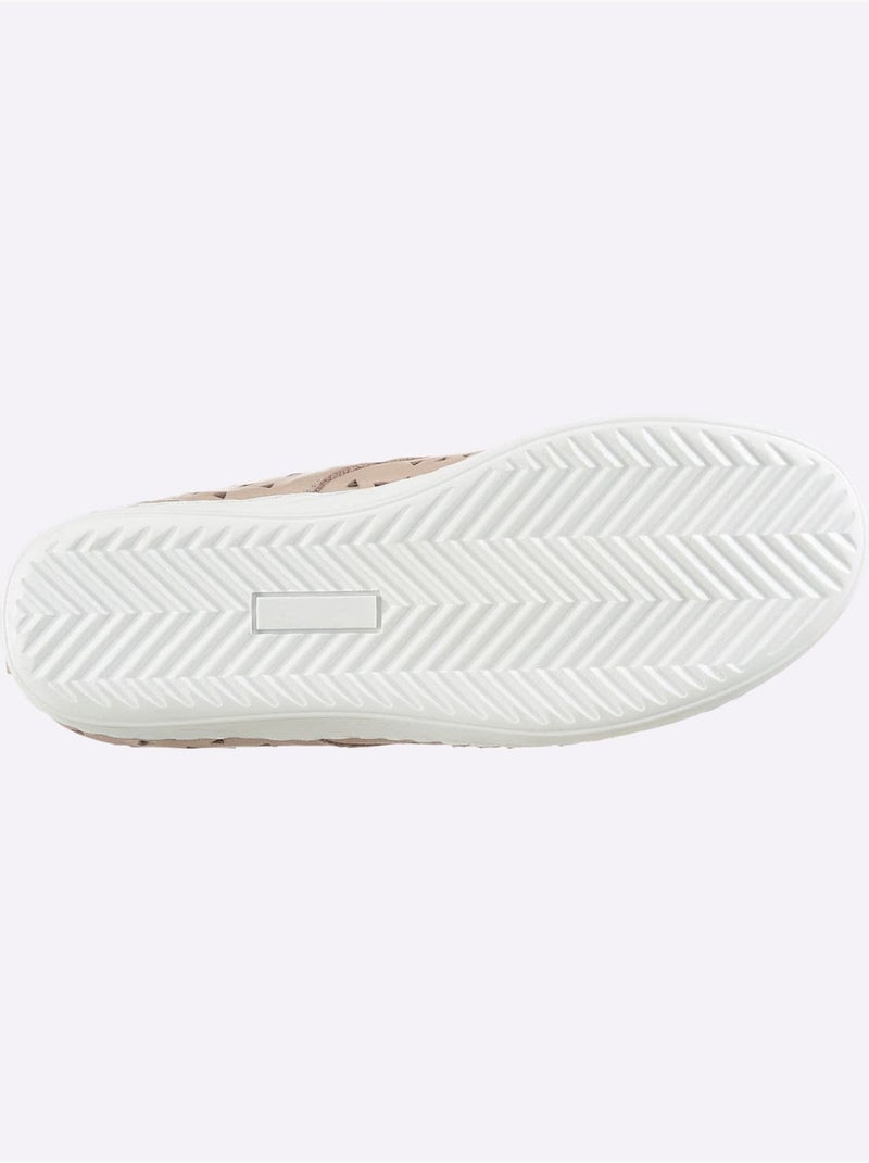 Chaussures à Lacets Cuir Nappa De Vache - Taille Standard - Helline Sable - Kiabi