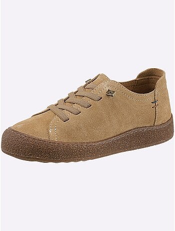 Chaussures à Lacets Cuir Velours De Vache. - Taille Standard - Helline