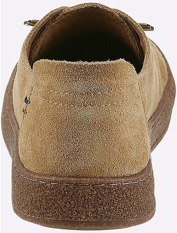 Chaussures à Lacets Cuir Velours De Vache. - Taille Standard - Helline