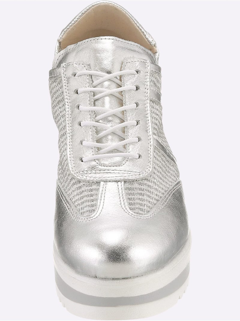 Chaussures à Lacets De Fabrication Espagnole - Taille Standard - Helline Argent - Kiabi