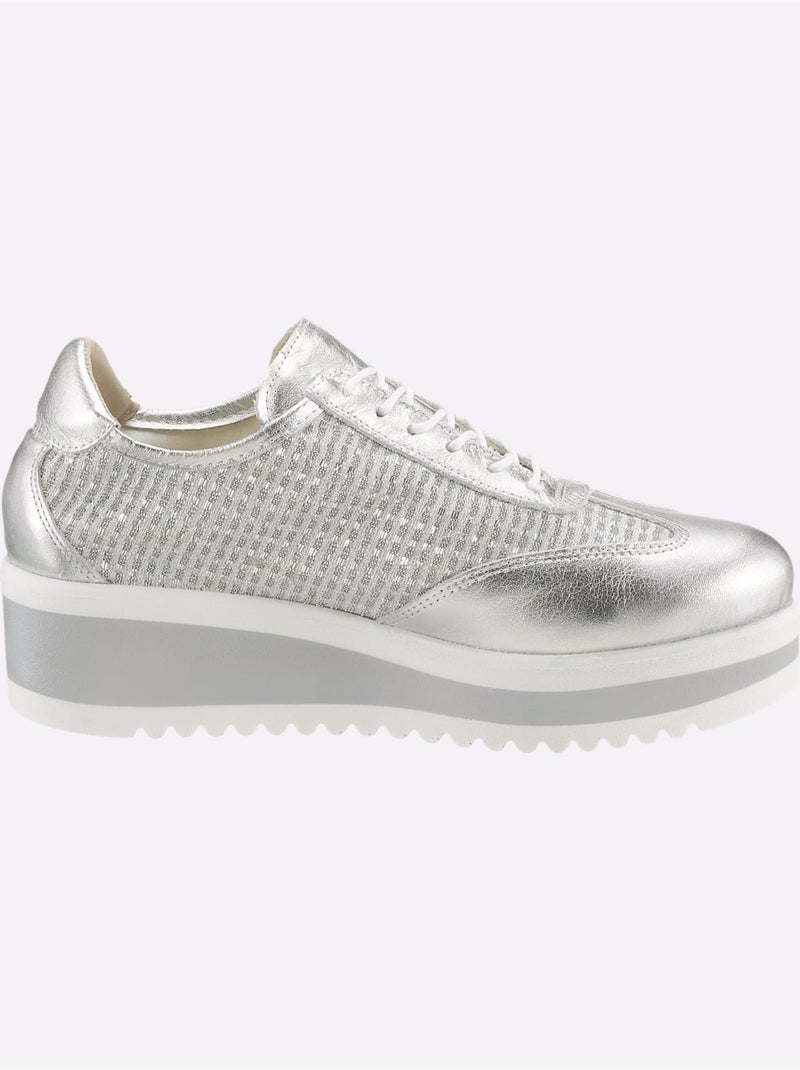 Chaussures à Lacets De Fabrication Espagnole - Taille Standard - Helline Argent - Kiabi
