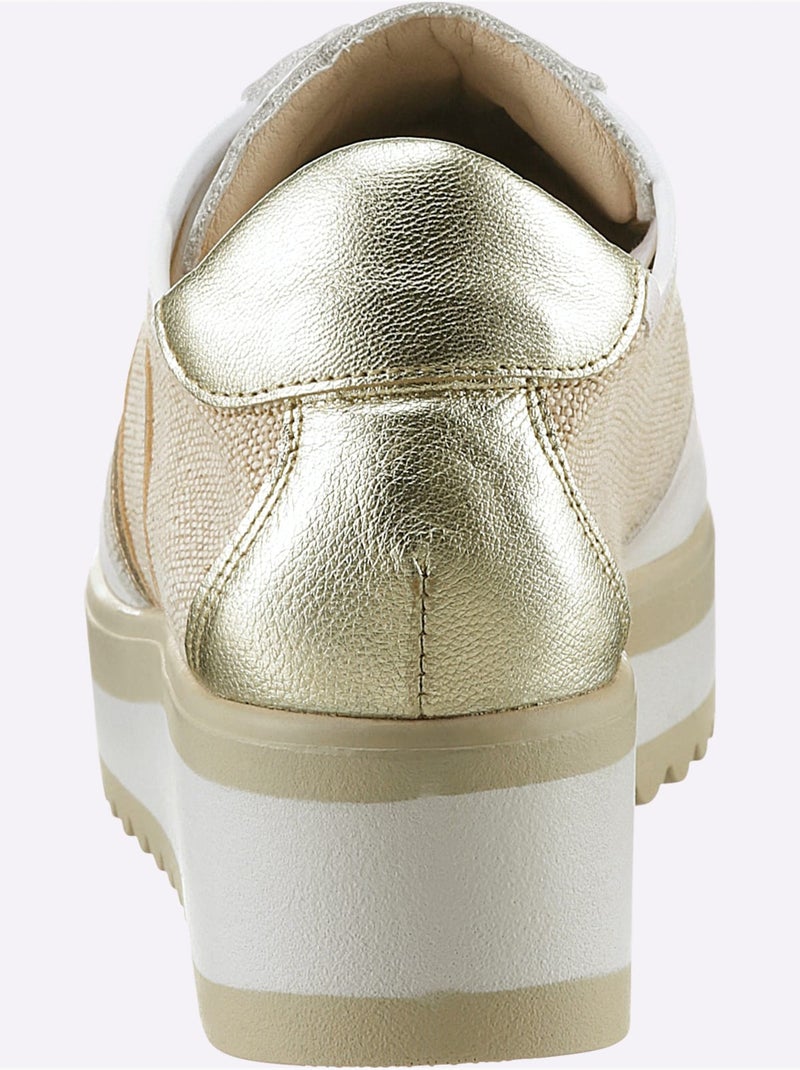 Chaussures à Lacets De Fabrication Espagnole - Taille Standard - Helline Blanc Beige - Kiabi