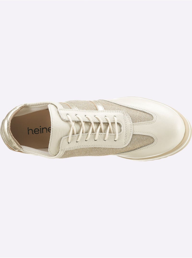 Chaussures à Lacets De Fabrication Espagnole - Taille Standard - Helline Blanc Doré - Kiabi