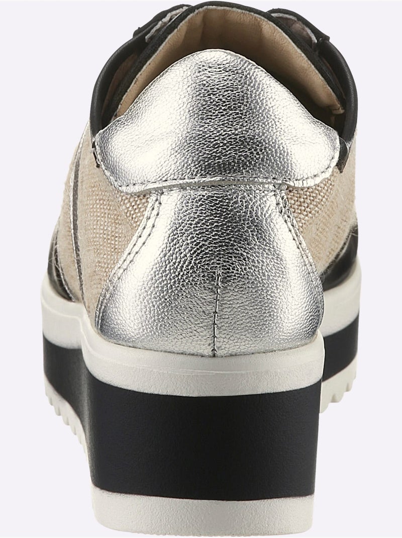 Chaussures à Lacets De Fabrication Espagnole - Taille Standard - Helline Noir Jaune - Kiabi
