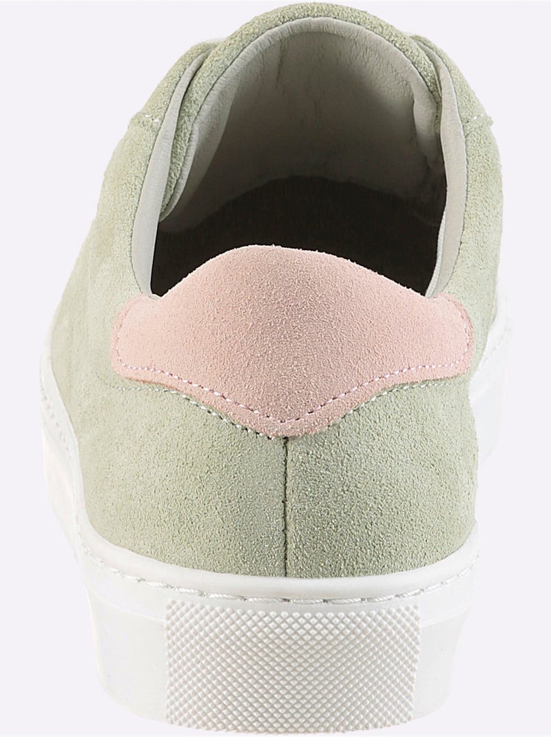 Chaussures à Lacets De Fabrication Portugaise - Taille Standard - Helline Vert/Rose - Kiabi