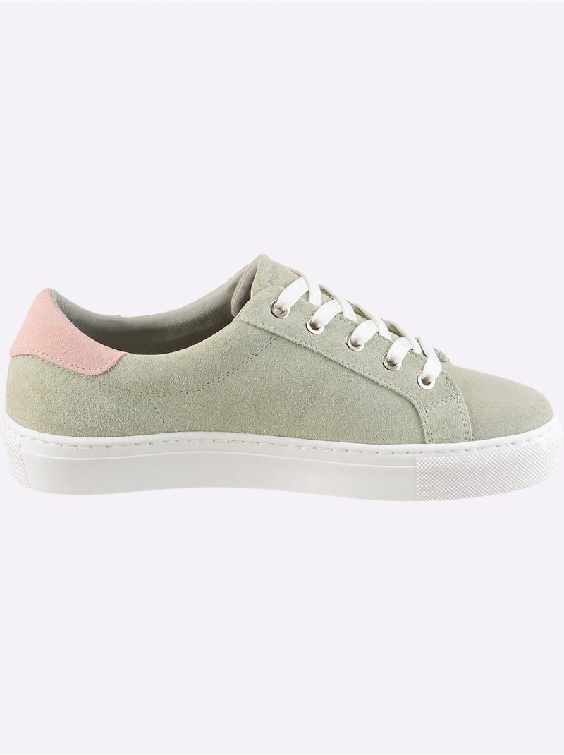 Chaussures à Lacets De Fabrication Portugaise - Taille Standard - Helline Vert/Rose - Kiabi
