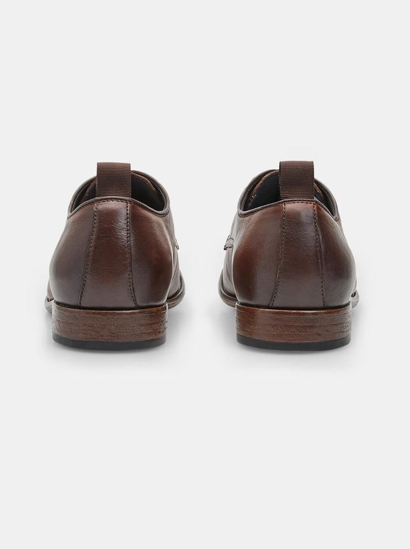 Chaussures à lacets derby en cuir  bata Bronze - Kiabi