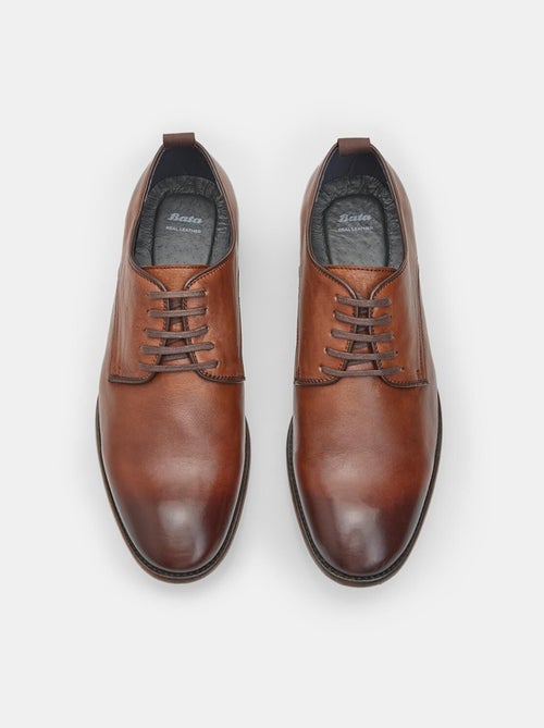 Chaussures à lacets derby en cuir  bata - Kiabi