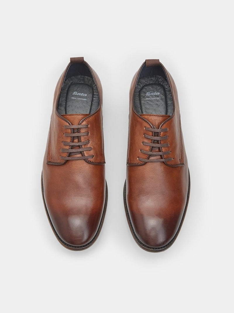 Chaussures à lacets derby en cuir  bata Bronze - Kiabi