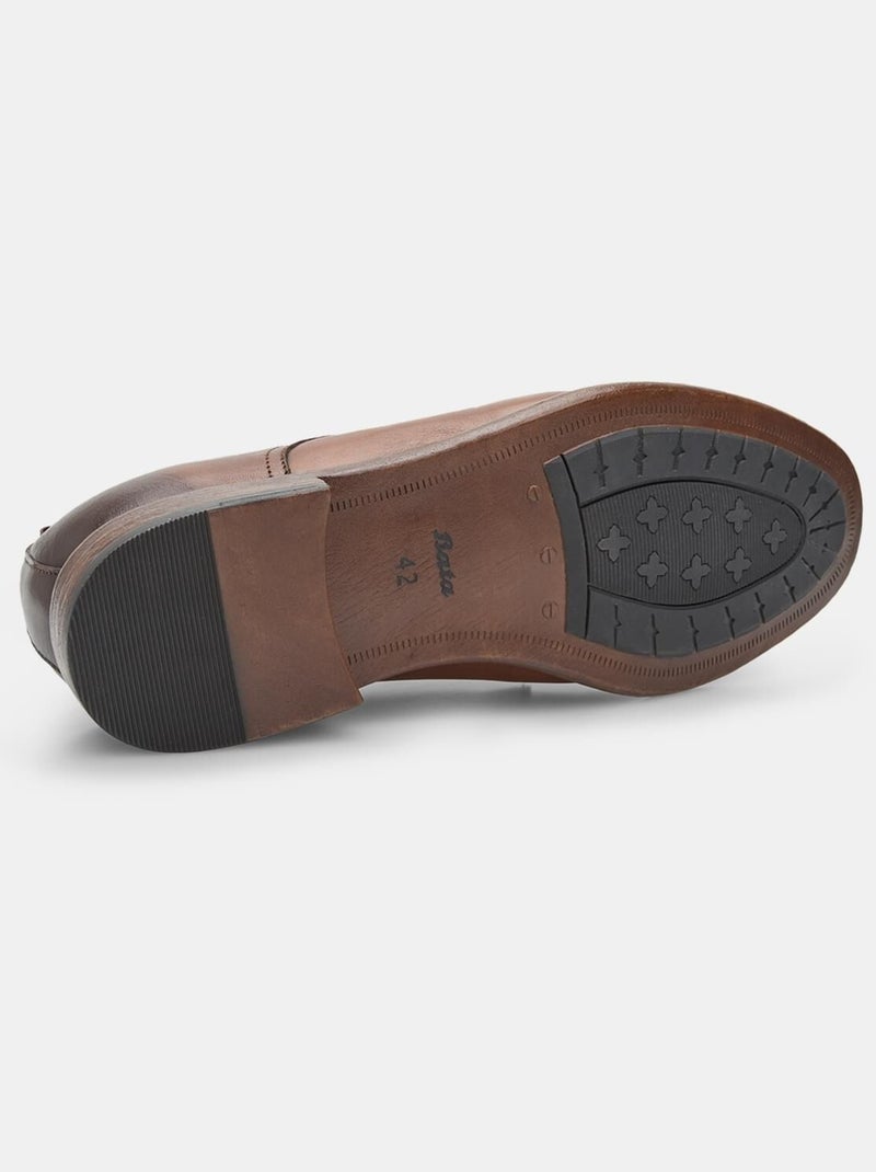 Chaussures à lacets derby en cuir  bata Bronze - Kiabi