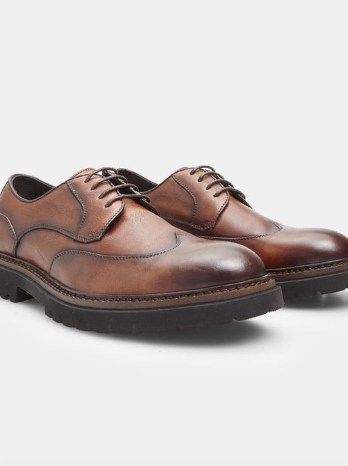 Chaussures à lacets Derby en Cuir  BATA - Kiabi