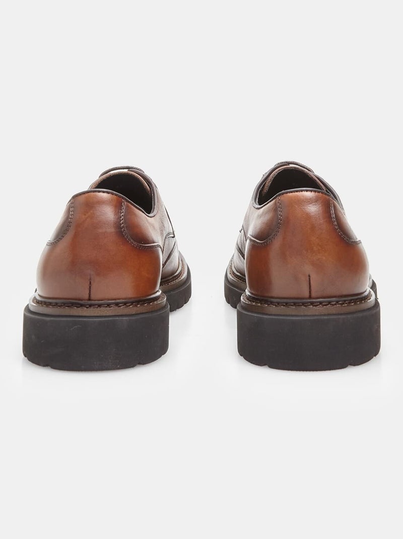Chaussures à lacets Derby en Cuir  BATA Bronze - Kiabi