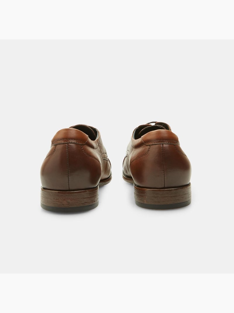 Chaussures à lacets Derby en Cuir BATA Bronze - Kiabi