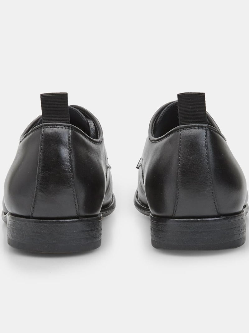 Chaussures à lacets Derby en Cuir  BATA Noir - Kiabi