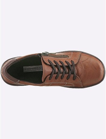 Chaussures à lacets en cuir avec glissière et semelle légère - taille standard - witt