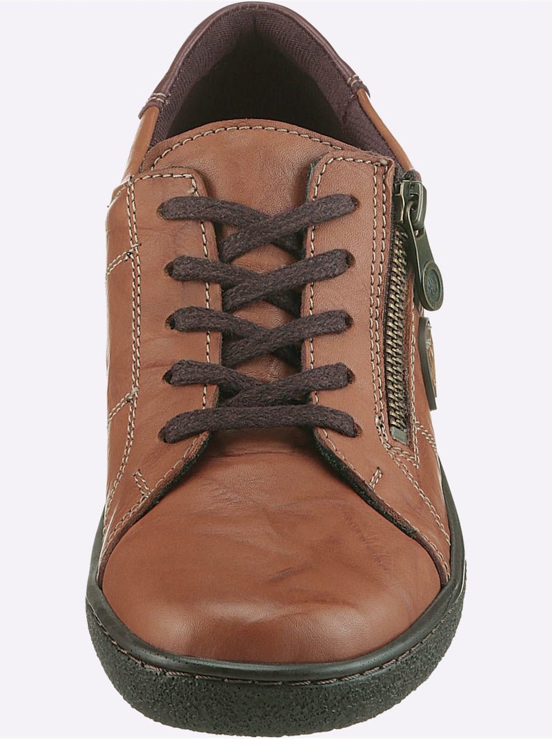 Chaussures à lacets en cuir avec glissière et semelle légère - taille standard - witt Ambre - Kiabi